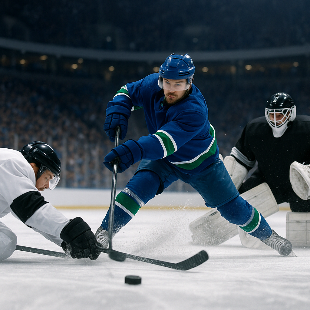 Vancouver Canucks Los Angeles Kings üzərində 4:3 qələbəni qoruyur, həlledici an