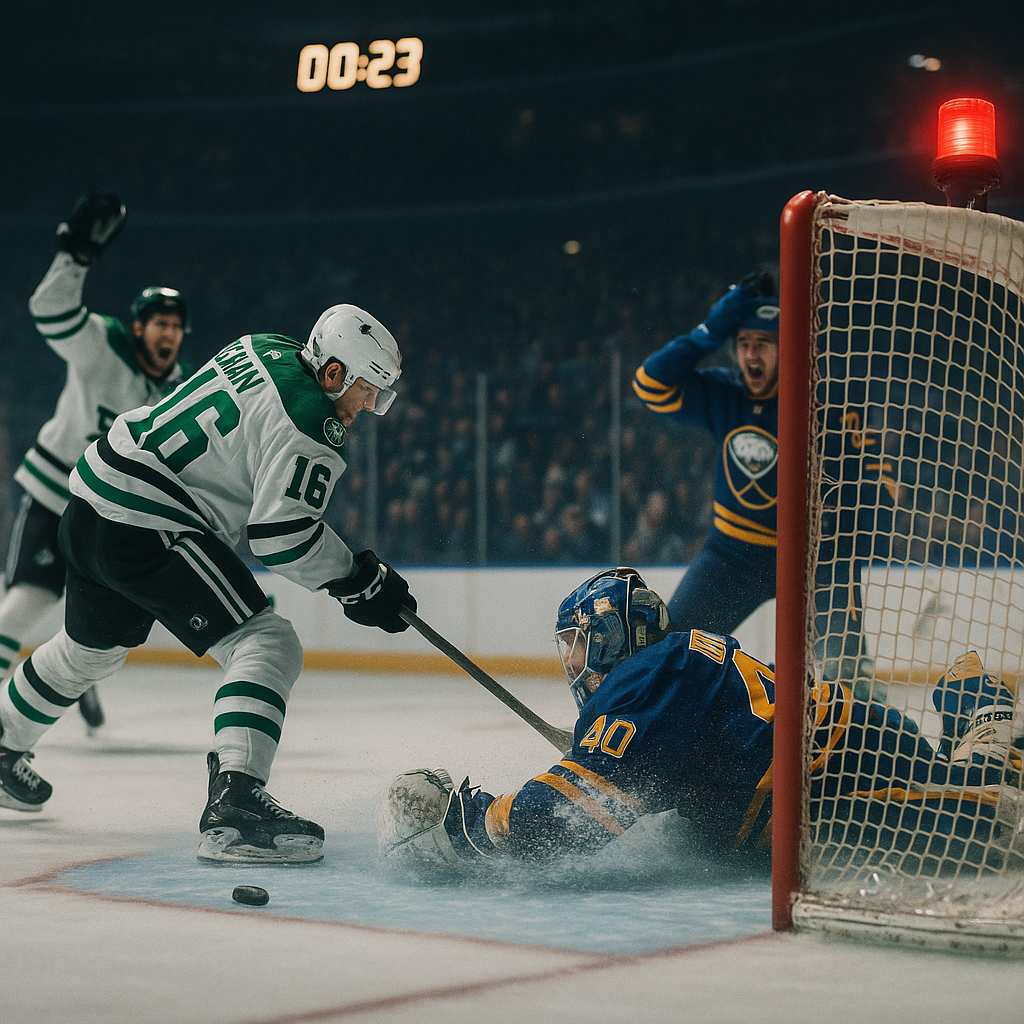 Dallas səfərdə Sabres üzərində son dəqiqə qolu ilə 4:3 qalib gəldi.